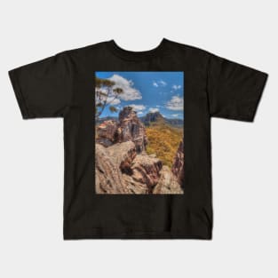 Ruined Castle In The Blue Mountains Kids T-Shirt